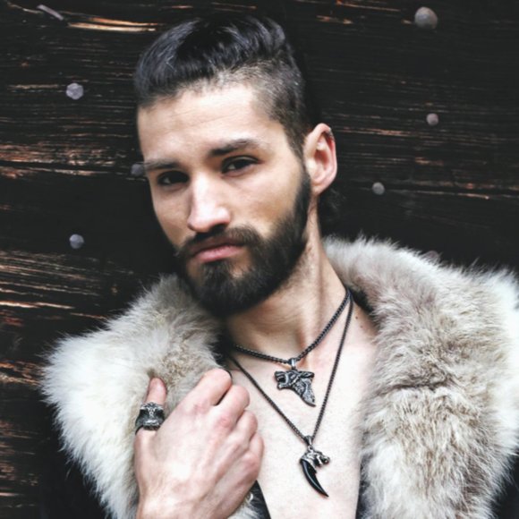 Alchemy Gothic Men's Wolf Macht Norse Pendant New NWT - Picture 2 of 4